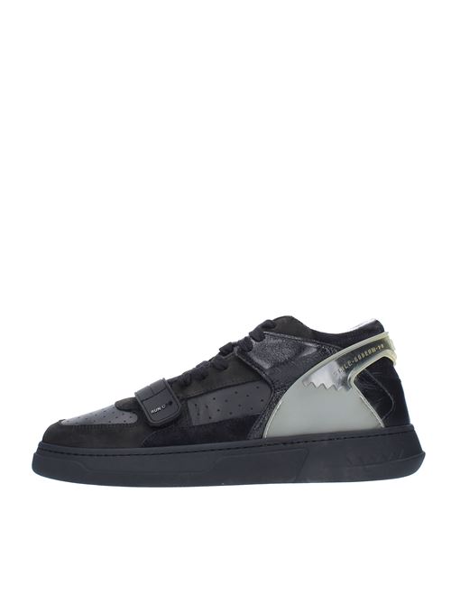ERRANT MID RUN OF trainers in suede leather and fabric RUN OF | ERRANT MID NOTTE MNERO